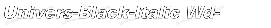 Univers-Black-Italic Wd字体转换